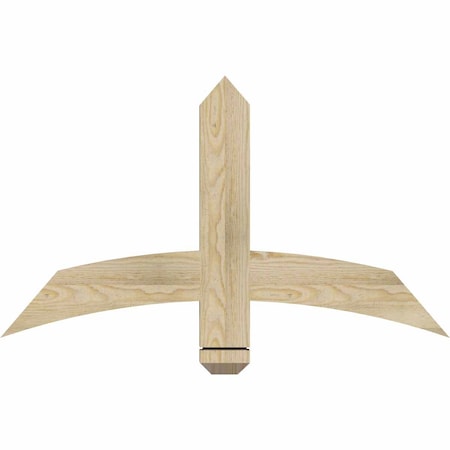 Ekena Millwork Bellingham Rough Sawn Timber Gable Bracket, Douglas Fir, 36"W x 21"H x 2"D x 4"F, 14/12 Pitch GBW036X21X0204BEL00RDF